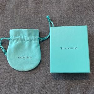 Tiffany & Co Empty Box and Empty Cloth Pouch 3x3 approx
